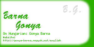 barna gonya business card